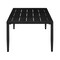 Armen Living Shari Outdoor Patio 4-Piece Lounge Set in Aluminum with Teak Wood and Gray Cushions 840254333079 - alternate 7